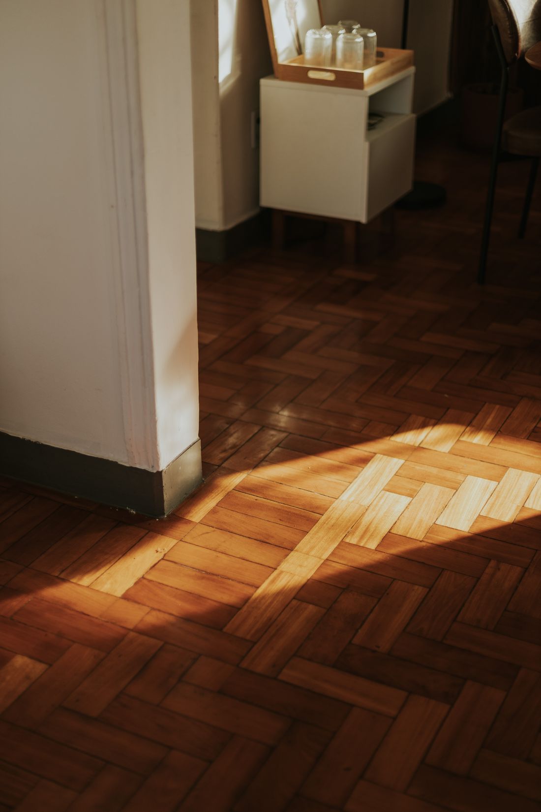 Parketová podlaha po renovaci broušením
